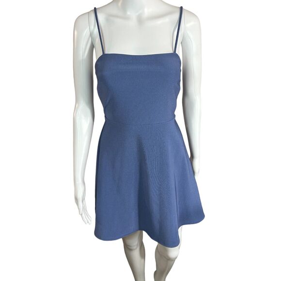 Urban Outfitters Dresses & Skirts - Urban Outfitters Blue A-Line Skater Mini Dress S Back Bow Tie Open Back